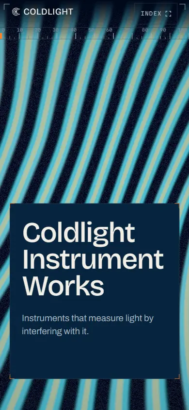 Coldlight Instrument Works on a 390px phone viewport